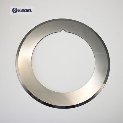 Circulair snijmes met positioneringsgroef voor het snijden van batterijstaafstukken Industriële messen voor de batterijindustrie