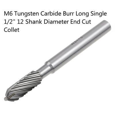 M6 Wolframcarbide Burr Long Single 1/2 de Ring van de het Beëindigenbesnoeiing van de“ 12 Steeldiameter