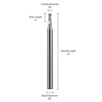 Wolfraamcarbide Vingerfrees met 2-8mm Snijlengte, 4mm Schachtdiameter en 50mm Totale Lengte voor Precisiebewerking