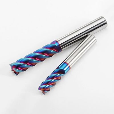 4 fluten wolfraamcarbide eindmolen met nACo4 coating voor het bewerken van roestvrij staal