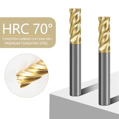 70° Hardheid HRC 4-fluit wolfraamcarbide eindmolen met Alnovz3 coating gespecialiseerd in roestvrij staal CNC freesmachine