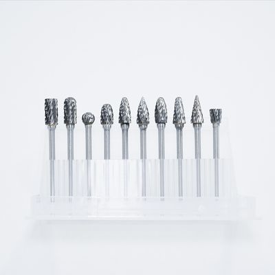 6 mm dubbelgroef Carbide Rotary Burr met 10 verschillende vormen voor roestvrij staal en titanium