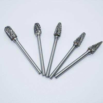 6 mm dubbelgroef Carbide Rotary Burr met 10 verschillende vormen voor roestvrij staal en titanium
