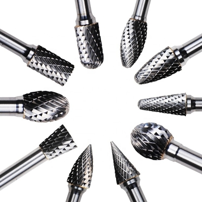 14 roterende 3mm 6mm 1“ de Besnoeiingscarbide Roterend Burr Shank Nail Drill Bits van het Diameterbeëindigen