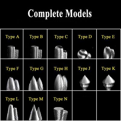 Het enige Dubbel sneed Roterende Beetjes 3mm van het Wolframcarbide Houten Gebied Concave Snijder