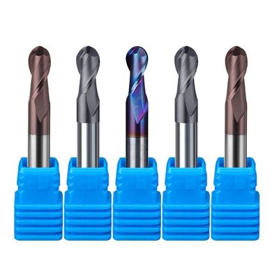 Van het het Carbidealuminium van het wolframstaal het Beëindigenmolen 200mm 6 Hrc 55 Ronde R3 4 Fluit Hrc 45