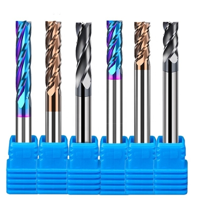 Opgepoetste Hrc55 20mm Wolframcarbide 6mm Beëindigenmolen 4 Fluitcnc Beetjes 6mm