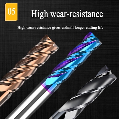 Opgepoetste Hrc55 20mm Wolframcarbide 6mm Beëindigenmolen 4 Fluitcnc Beetjes 6mm
