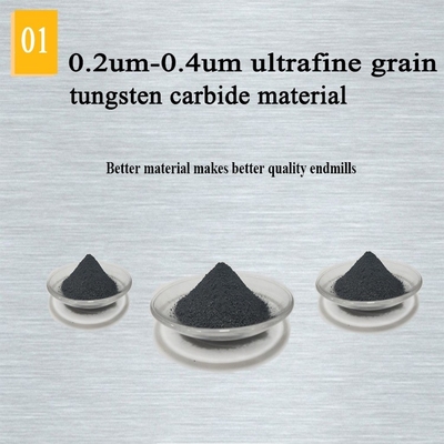 2.5mm het Binnen 6mm Carbide Hrc55 van de Beëindigenmolen D10 Hrc60 voor Staal 12mm Zijendmill