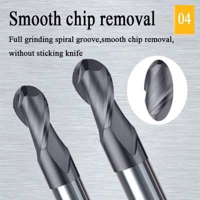 CNC het Beëindigenmolen 2mm 12mm 6mm van het Wolframcarbide 200 van de de Balneus van mm 6 Ballnose het Malensnijders